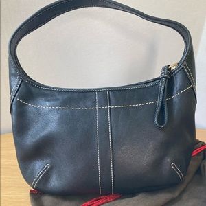 Coach black leather purse